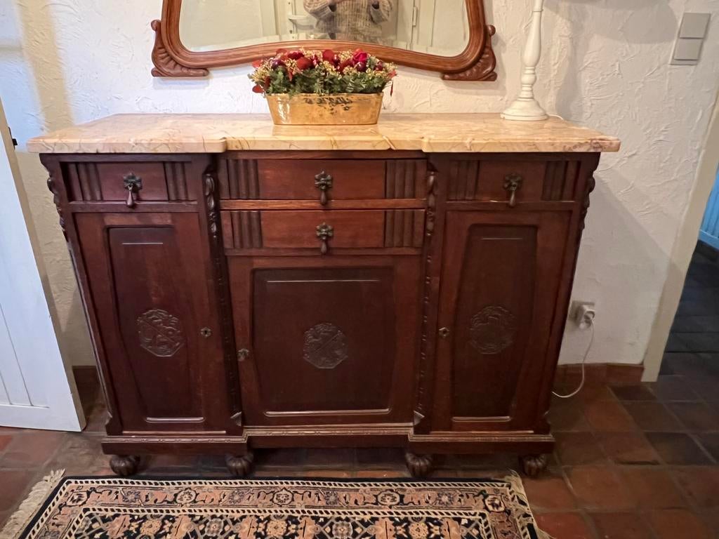 Commode ancienne avec dessus en marbre, Antiquités & Art, Enlèvement