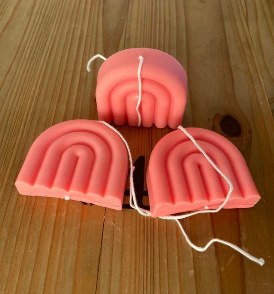 Geboorte doopsuiker kaarsjes regenboog roze 60 stuks, Ophalen of Verzenden, Nieuw