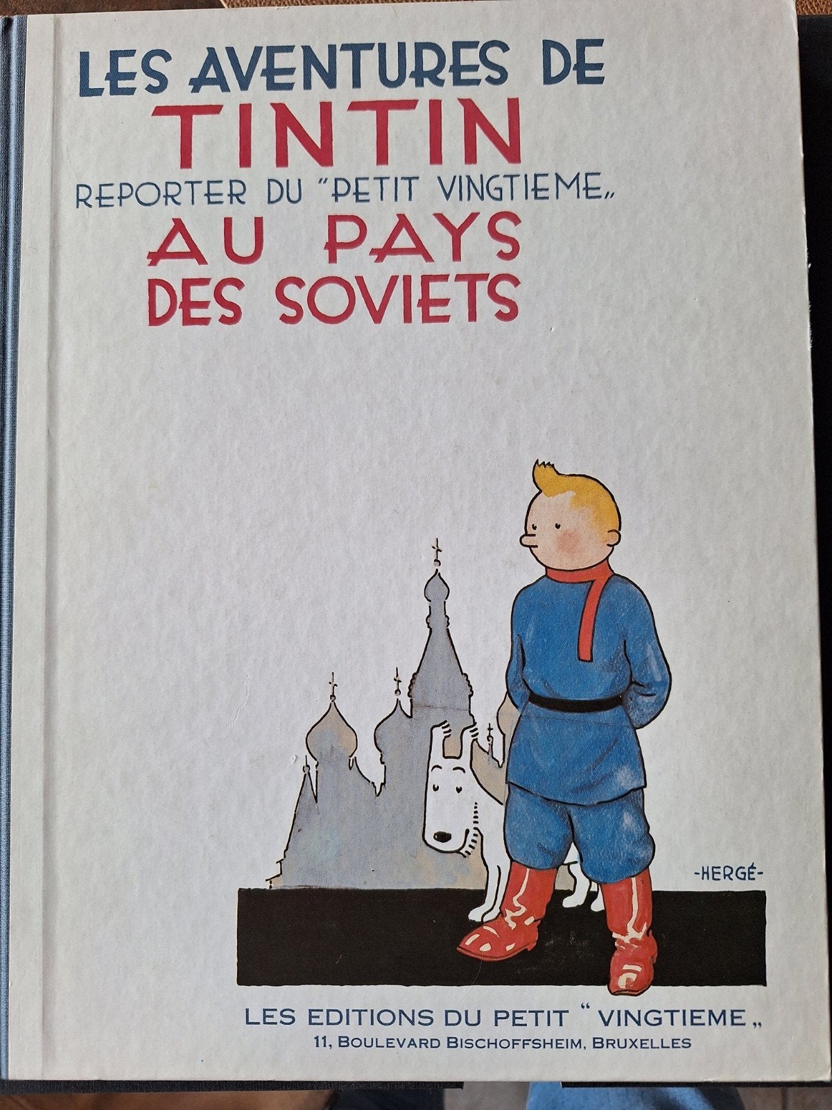Album Tintin au Pays de Soviets, réédition de 1981, Une BD, Comme neuf, Enlèvement, Hergé, édité par Casterman. Les éditions du petit Vingtième.