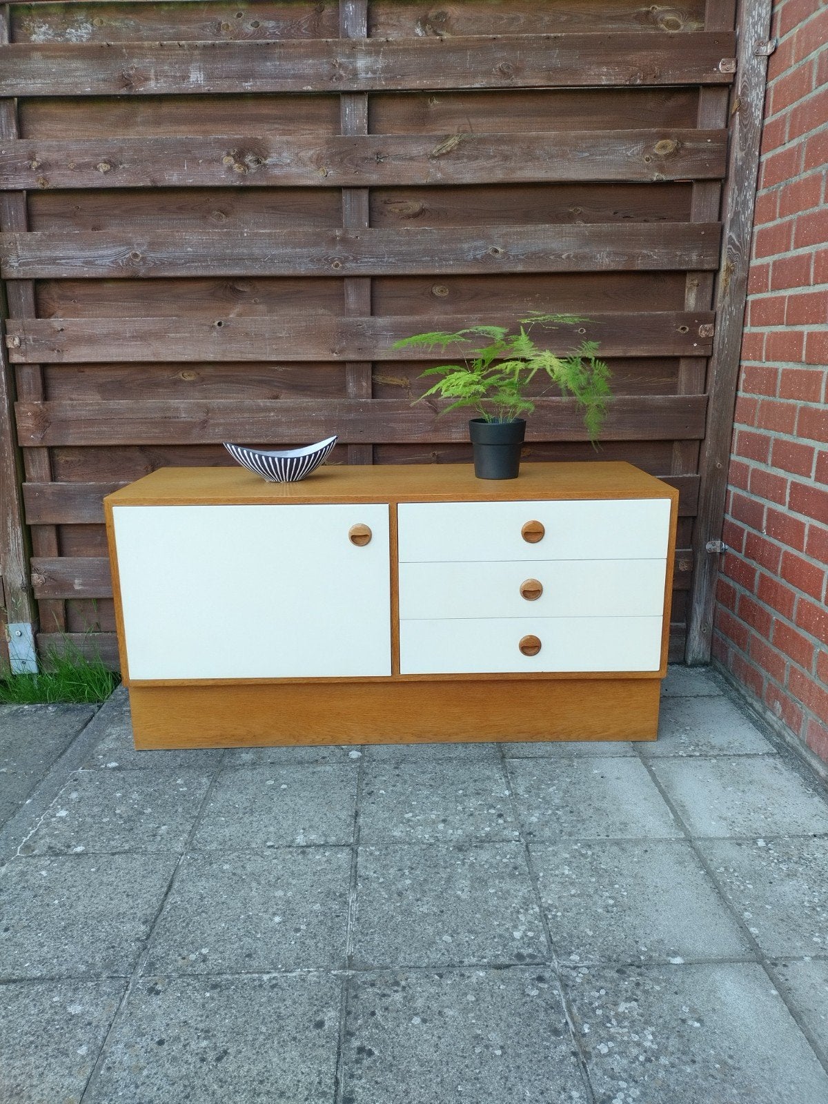 Vintage Scandinavisch dressoir, Ophalen, Teakhout