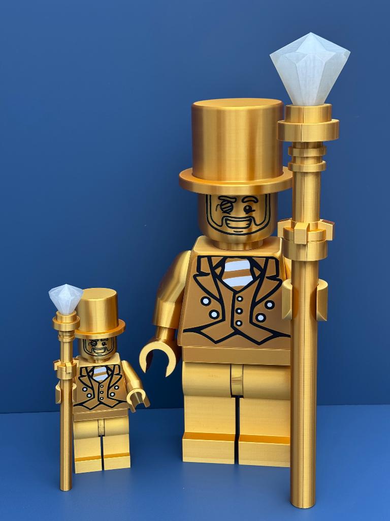 Mr Gold minifig 2 maten (schaal 1:5 en 1:10), Enfants & Bébés, Jouets | Blocs de construction, Neuf, Enlèvement ou Envoi