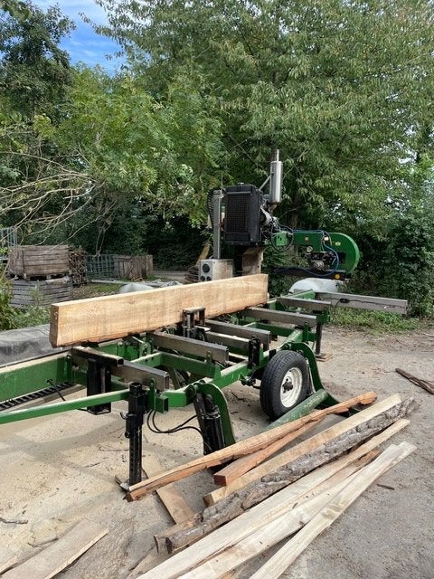 mobiele boomzaag, Ophalen, Gebruikt, Lintzaag, 70 mm of meer
