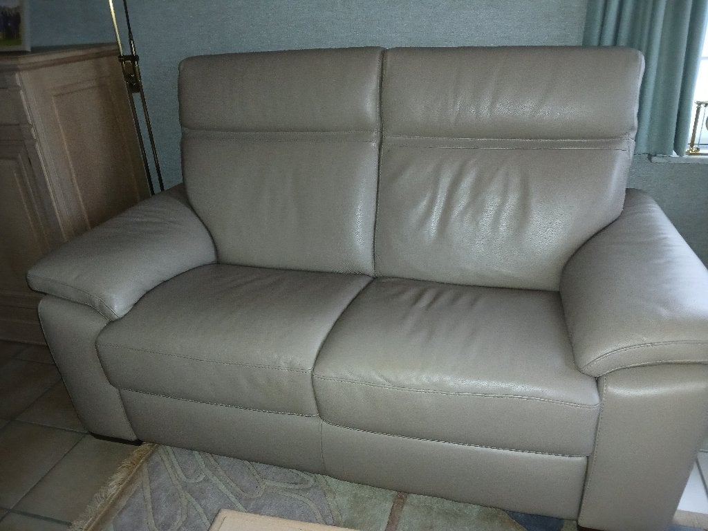 Lederen salon  Merk Natuzzi, Maison & Meubles, Canapés | Salons, 75 à 100 cm, Quatre personnes ou plus, Enlèvement, Utilisé