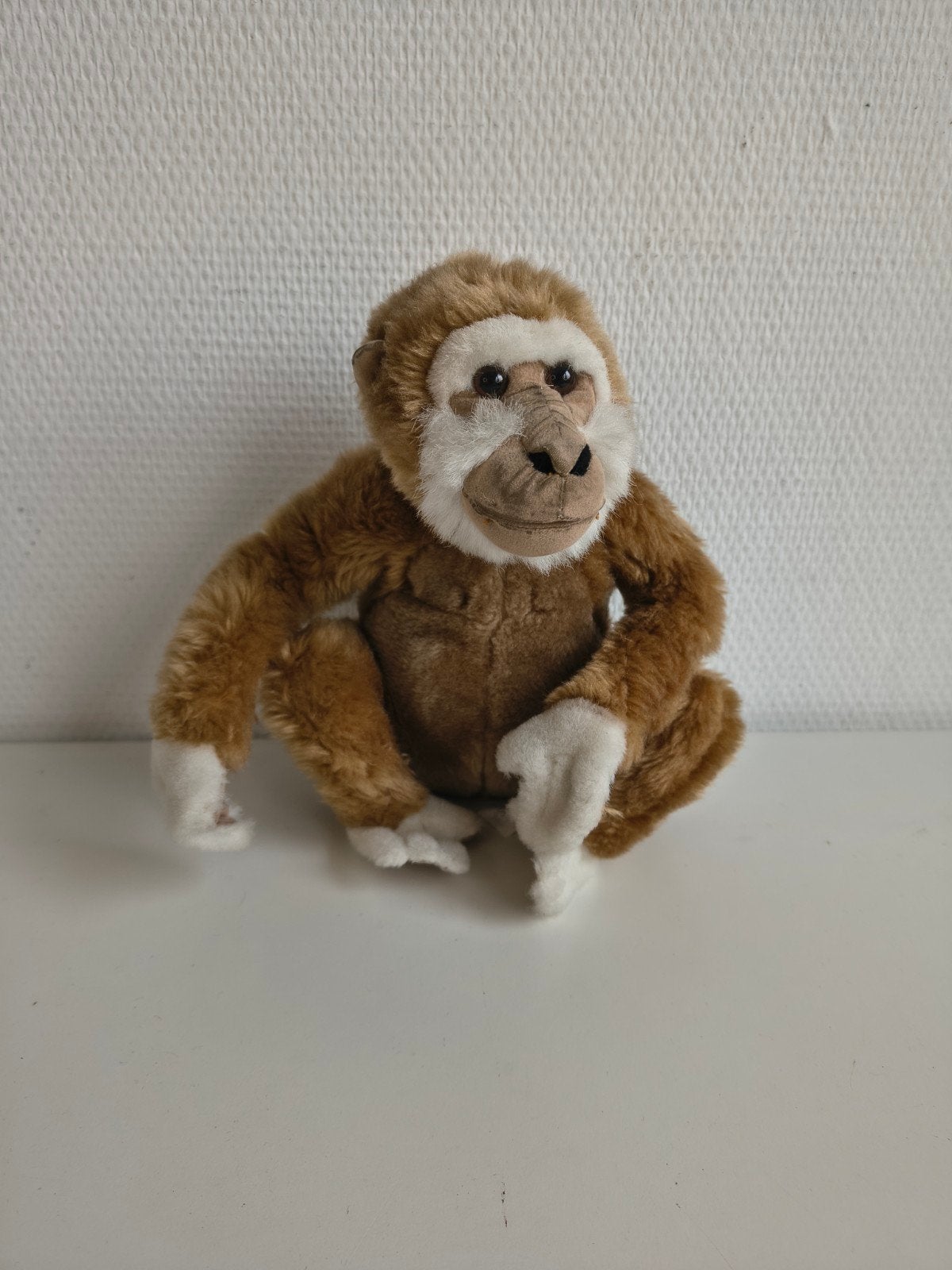 knuffel aap vintage stijl, Brun, Autres marques, Comme neuf, Petit (moins de 20 cm)