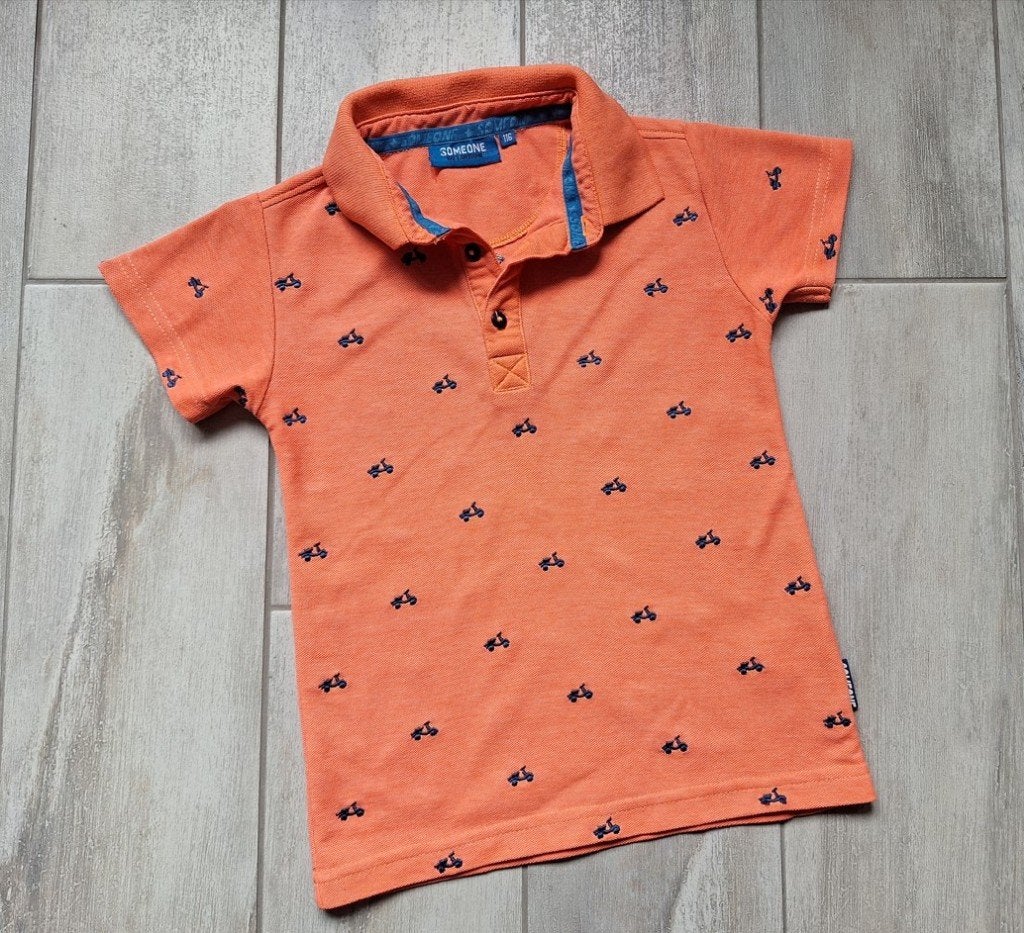 ★ M116 - Polo met korte mouwen Someone, Kinderen en Baby's, Kinderkleding | Maat 116, Zo goed als nieuw, Jongen, Shirt of Longsleeve