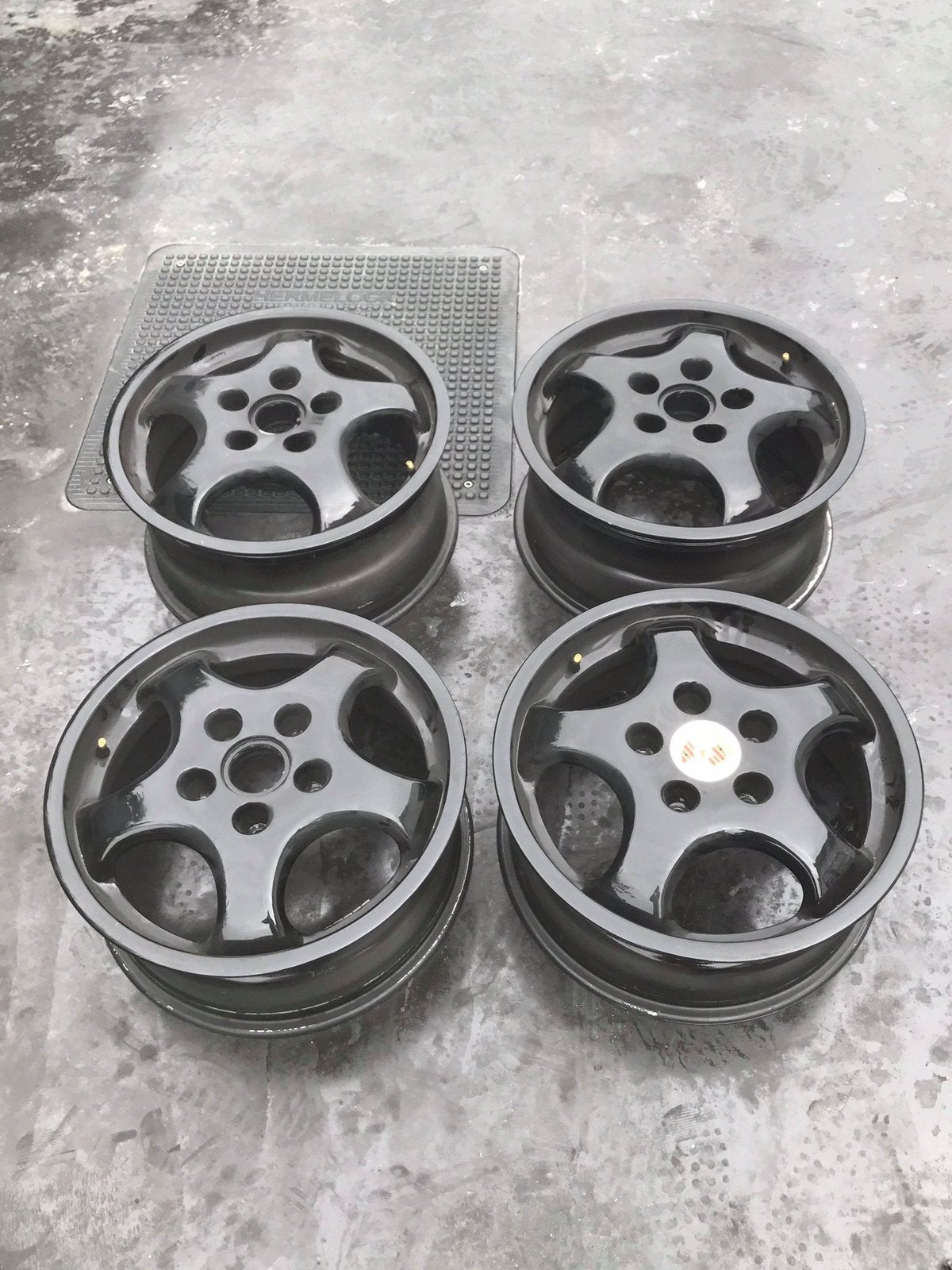 Set originele Cup 1 velgen Porsche 964 -911 zwart, Auto-onderdelen, Ophalen, Gebruikt, Porsche
