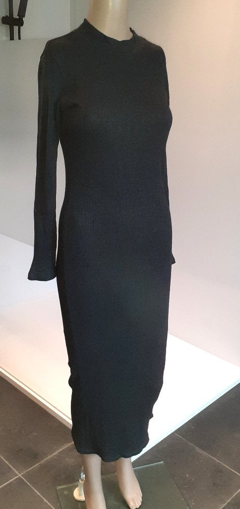 winterjurk  ribgebreid donkergrijs Zara S-M, Maat 38/40 (M), Nieuw, Ophalen of Verzenden, Grijs