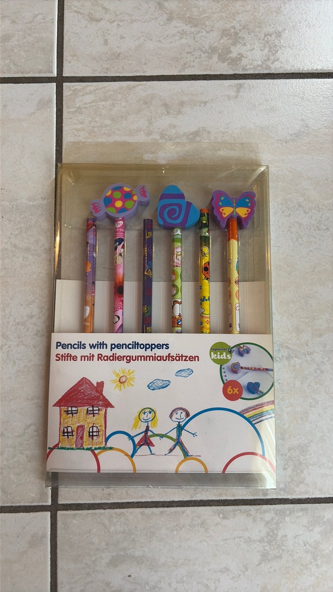 Topwrite pour enfants ~ 6 crayons avec gomme, Hobby & Loisirs créatifs, Dessin, Envoi, Neuf, Crayon ou Feutre