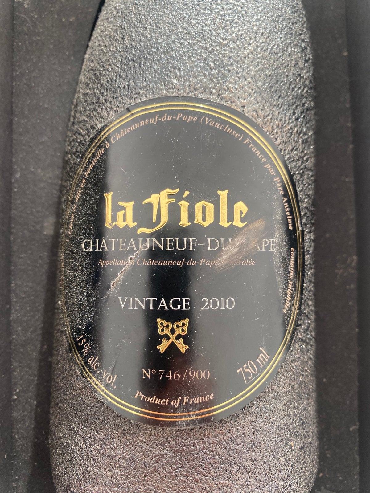 Genummerde fles chateauneuf du pape, Verzamelen, Wijnen, Ophalen, Frankrijk, Nieuw, Rode wijn