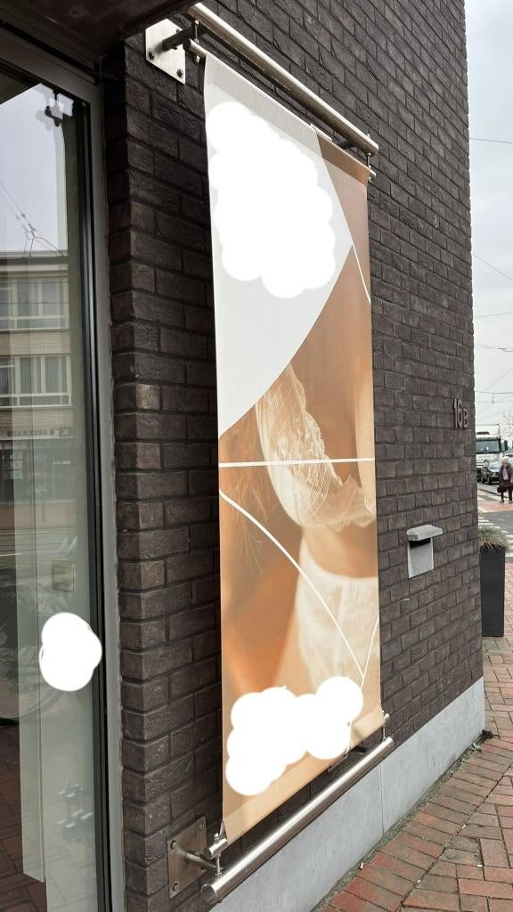 Ophangsysteem banner, Ophalen, Gebruikt