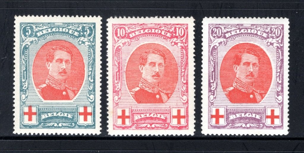 132/134 MNH 1915 - S.M. le Roi Albert 1er, Timbres & Monnaies, Timbres | Europe | Belgique, Envoi, Non oblitéré, Neuf