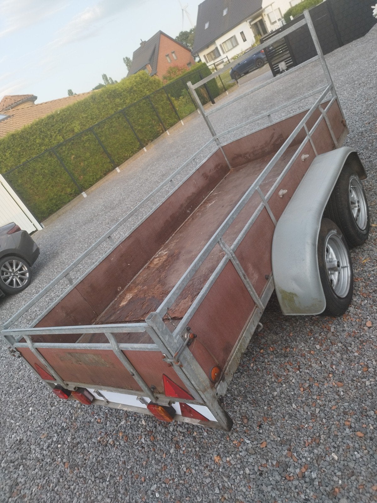 Aanhangwagen 3m lang dubbelasser 750kg, Enlèvement