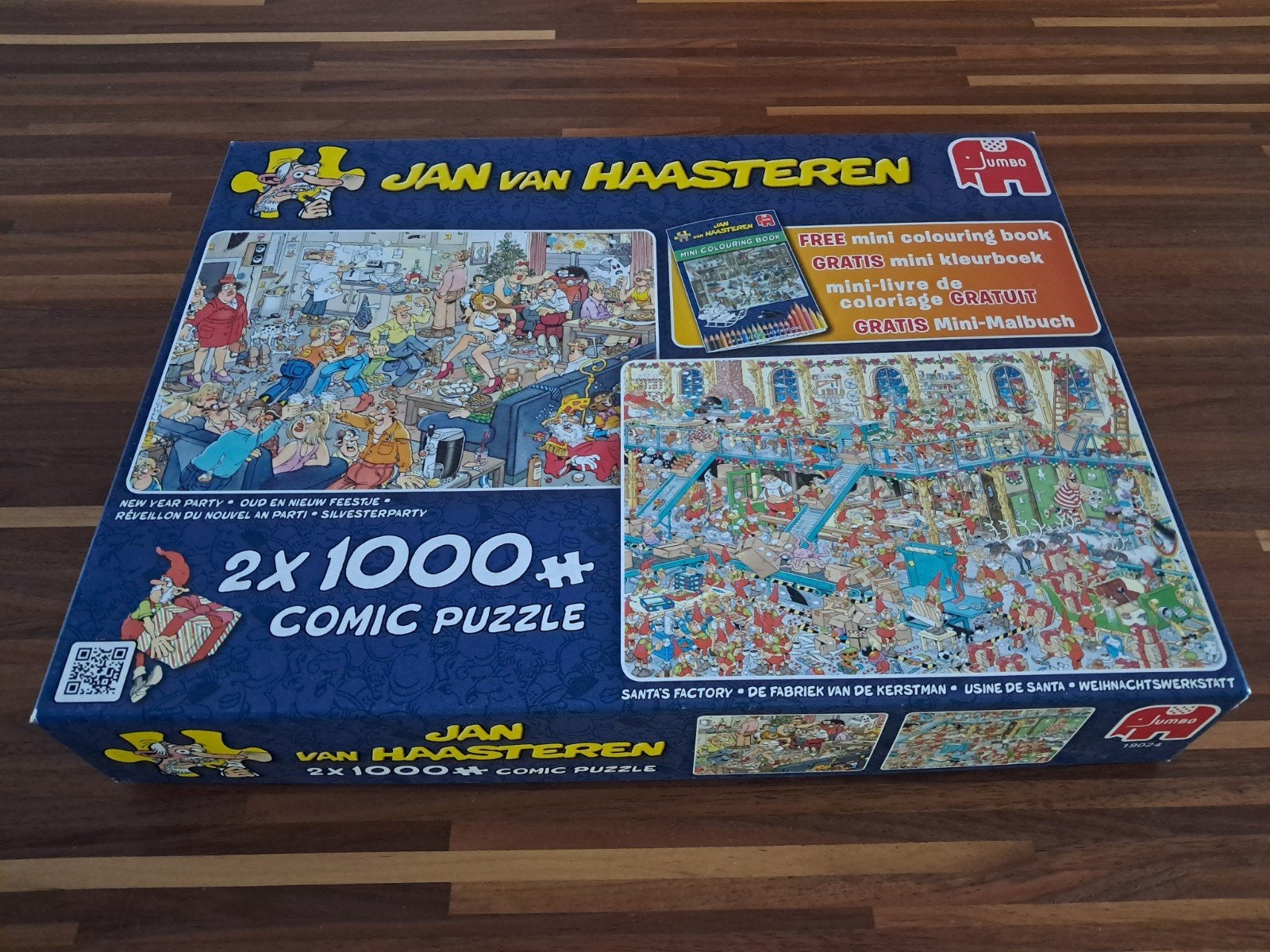 Jan Van Haasteren - 2 x 1000 stuks, Hobby en Vrije tijd, Ophalen of Verzenden, Meer dan 1500 stukjes, Zo goed als nieuw, Legpuzzel