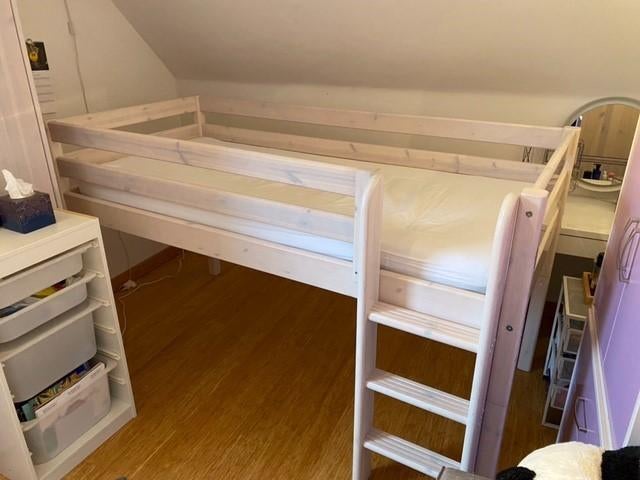 Demi-lit Flexa Classic avec échelle droite, 90 cm, Enlèvement, Moins de 160 cm, Lit mi-hauteur mezzanine