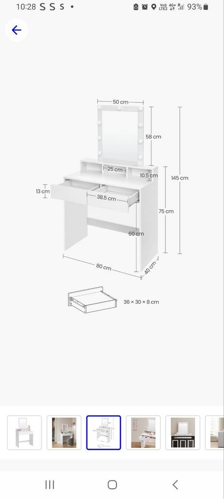 Make up tafel goede staat, Huis en Inrichting, Kasten | Computermeubels, Ophalen