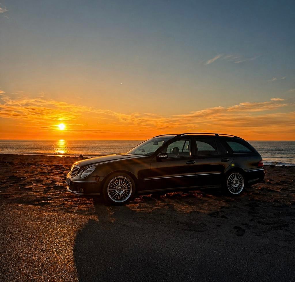 Mercedes e55 lichte vracht, Autos, Cuir, Achat, 2 places, Noir