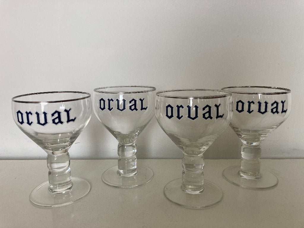 4 glazen Orval, Enlèvement ou Envoi, Verre ou Verres