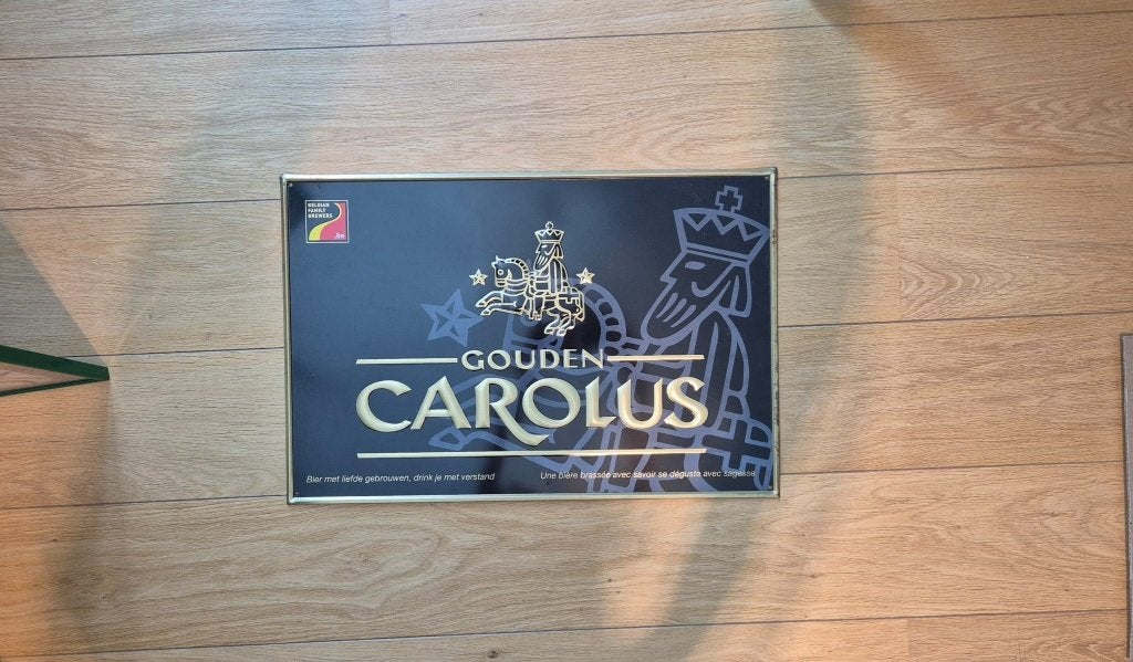 Plaque Métallique Relief Bière Gouden Carolus – 40x60cm, Enlèvement, Comme neuf