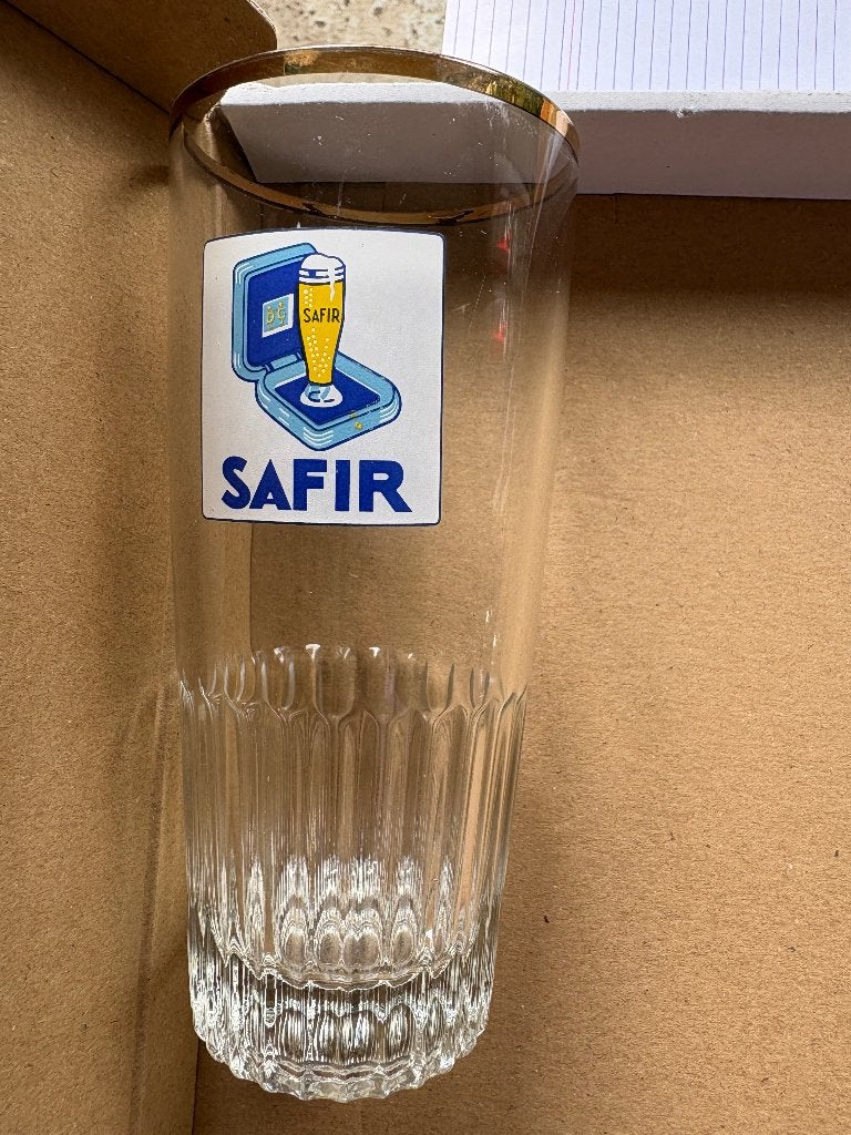 Safir - côtelé, Collections, Enlèvement ou Envoi, Utilisé, Verre ou Verres, Autres marques