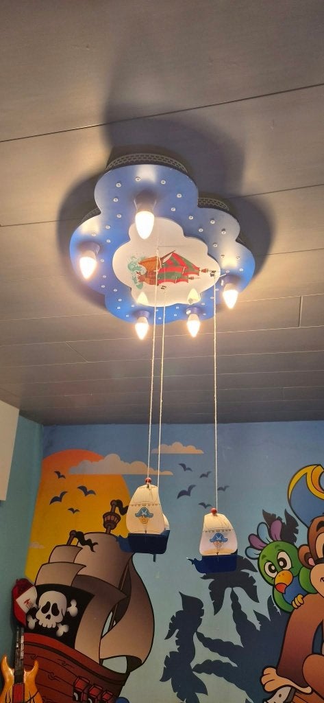 Unieke piraten plafondlamp kinderkamer, Enlèvement, Utilisé