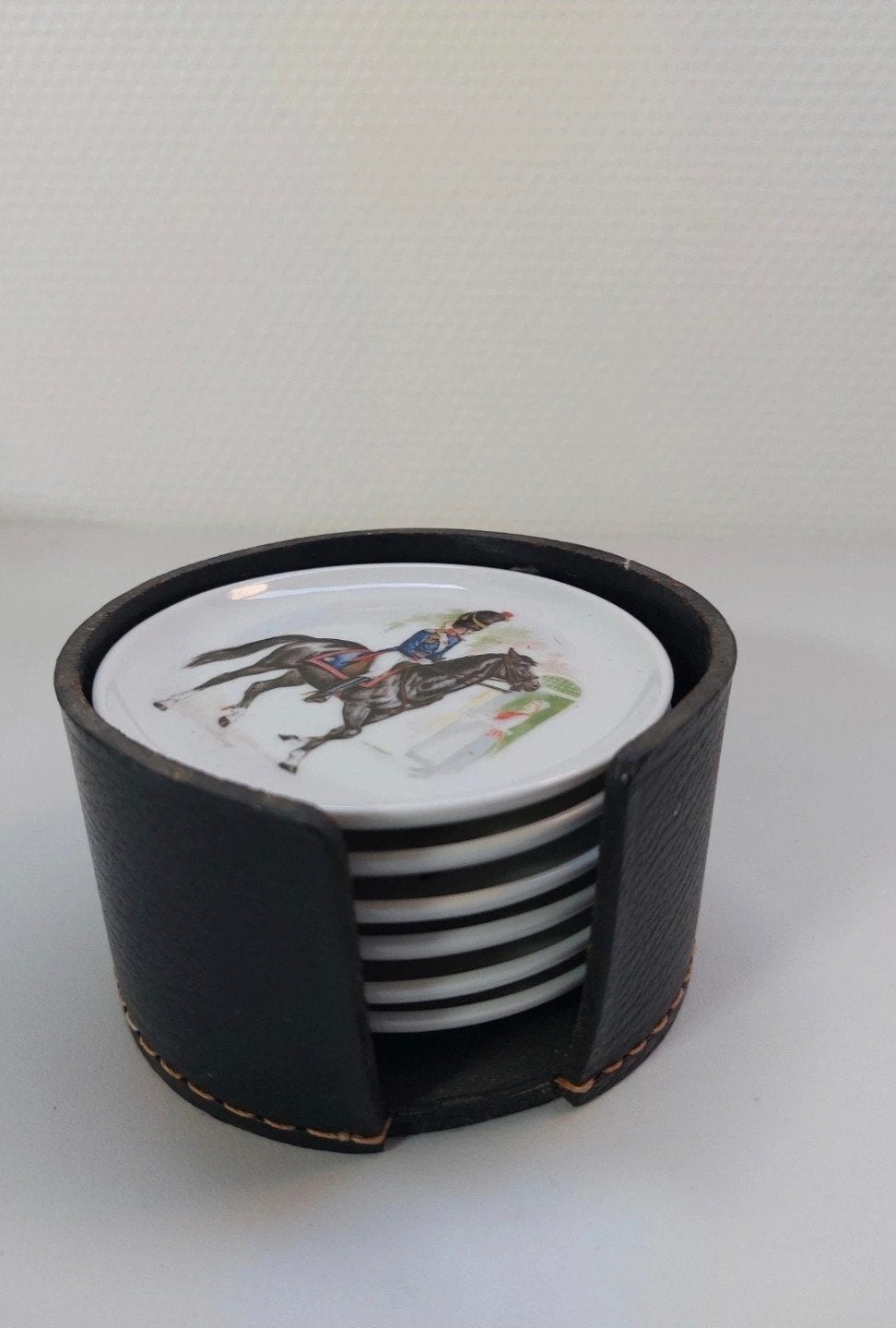 Sous-verres vintage en porcelaine Bareuther Waldsassen — 6 p, Antiquités & Art, Enlèvement