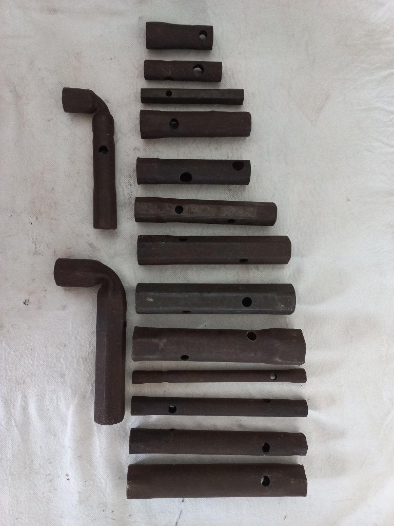 Lot de clés à pipe en métal., Enlèvement ou Envoi, Utilisé, Jeu d'outils
