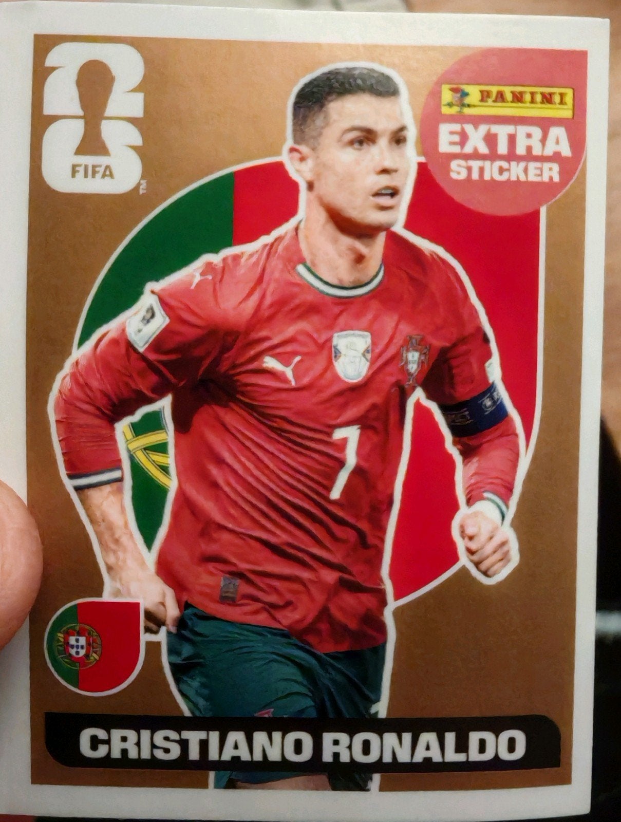 Cristiano Ronaldo panini sticker world cup, Ophalen of Verzenden