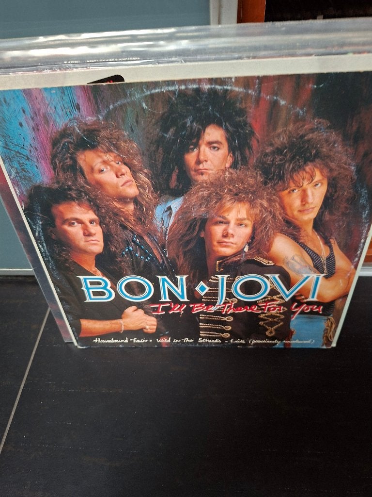 12" - bon jovi - i'll be there for you - bak 5, Gebruikt, Fotohoes, Ophalen of Verzenden, Hardrock