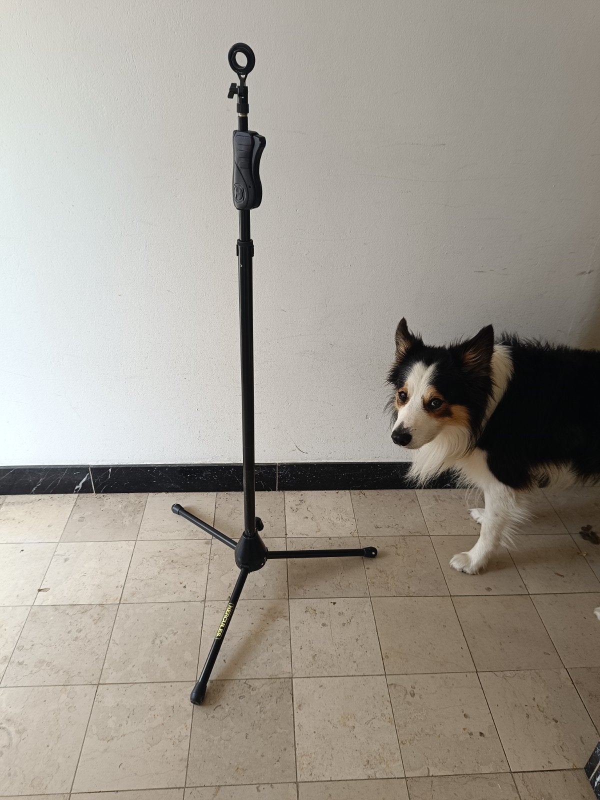 Hercules one-hand microphone stand, Ophalen of Verzenden, Gebruikt, Muziekstandaard