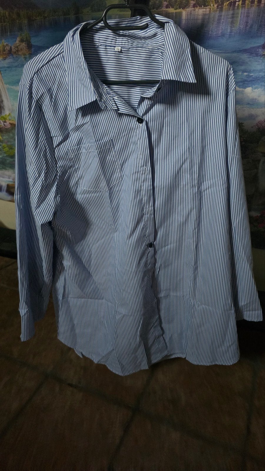 Gestreept overhemd met lange mouwen, Kleding | Dames, Blauw, Maat 46/48 (XL) of groter, Nieuw, Ophalen of Verzenden