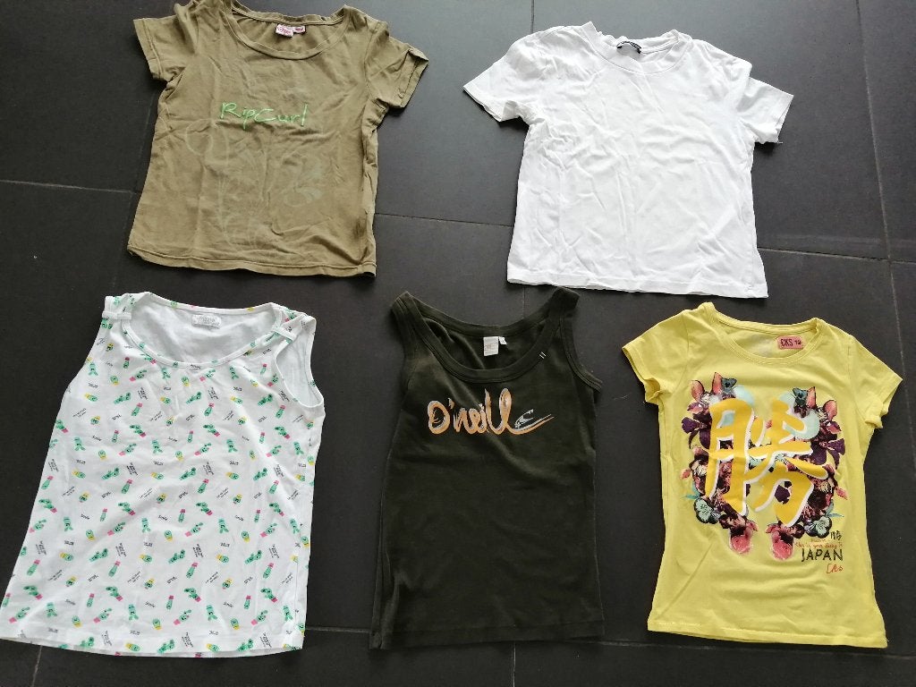 T-shirts meisjes 12 jaar maat 152, Enlèvement ou Envoi, Comme neuf, Fille, Chemise ou À manches longues