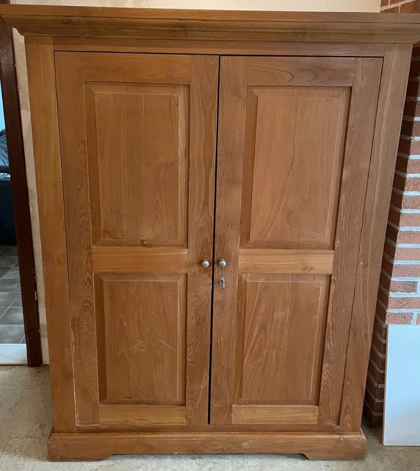 Teak computerkast/barkast, Huis en Inrichting, Ophalen, Gebruikt