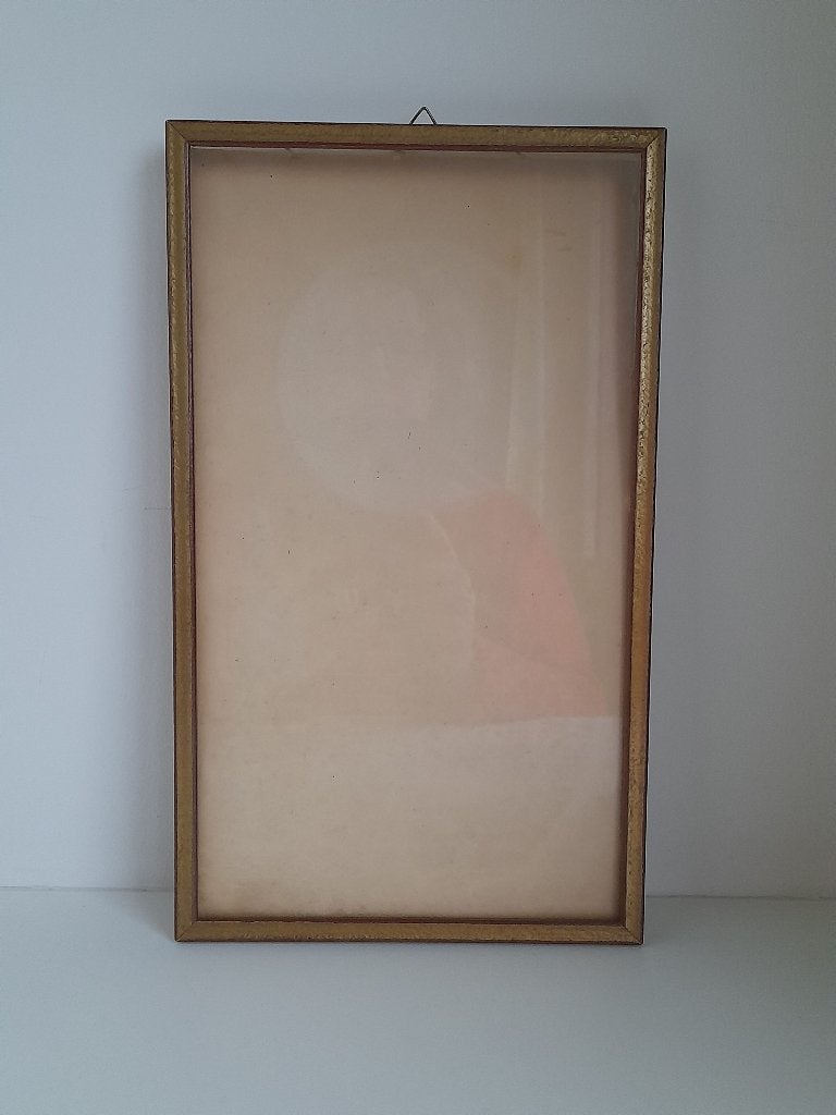 Langwerpige, houten kader, Bruin, Hangend, 19 cm, Ophalen of Verzenden