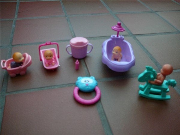 Kleine baby popjes+Benodigheden, Ophalen of Verzenden, Gebruikt, Babypop