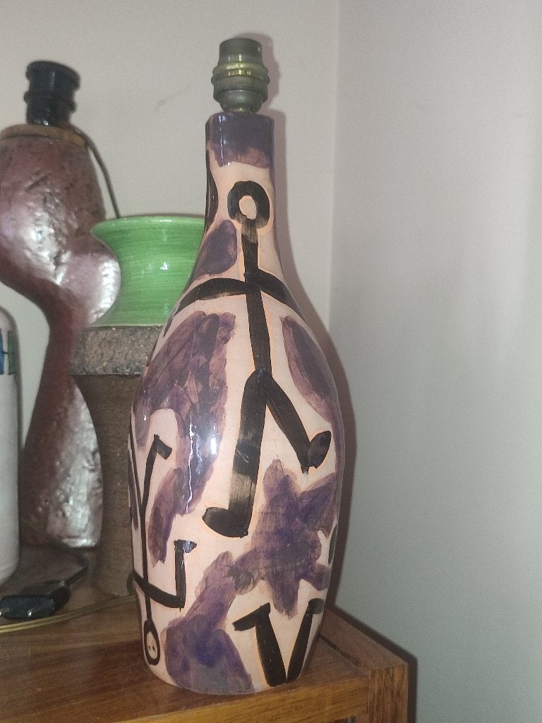 Coole vintage aardewerk lamp, Antiek en Kunst, Ophalen of Verzenden
