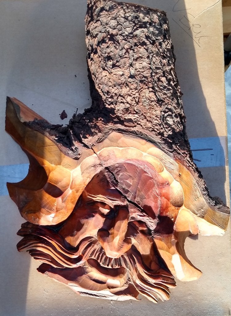 Beeld uit wortelhout gesneden, Ophalen, Handgemaakt, 20 - 50 cm, Beeld