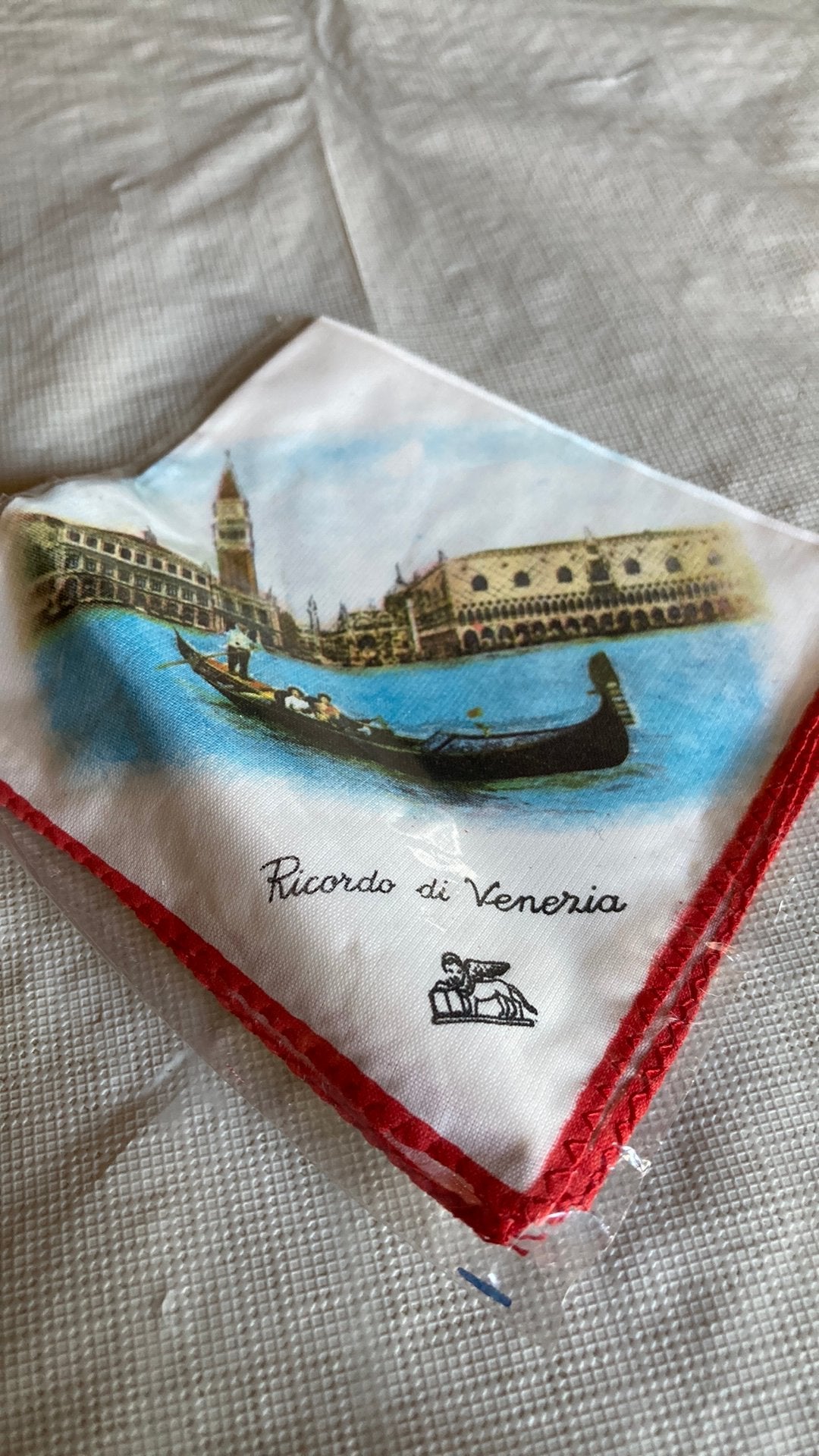 Zakdoekjes met foto’s van Venetie, Maison & Meubles, Neuf, Coton, Enlèvement, Multicolore
