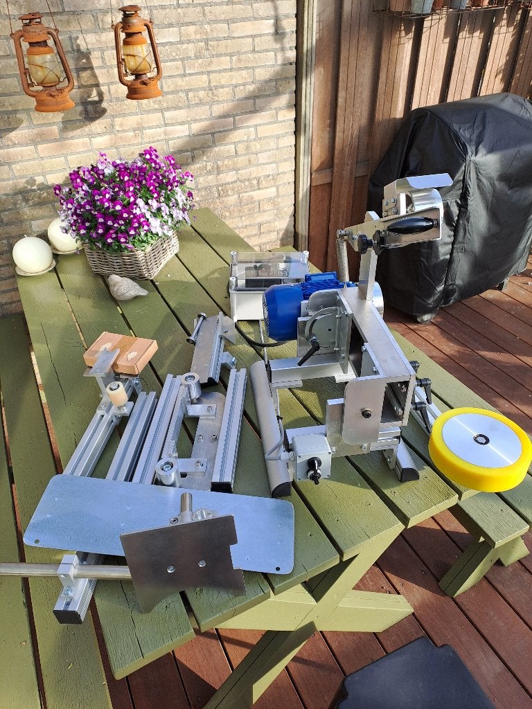 Beltgrinder Bandschuurmachine voor knife making messen maken, Ophalen, Nieuw, 600 tot 1200 watt, Bandschuurmachine