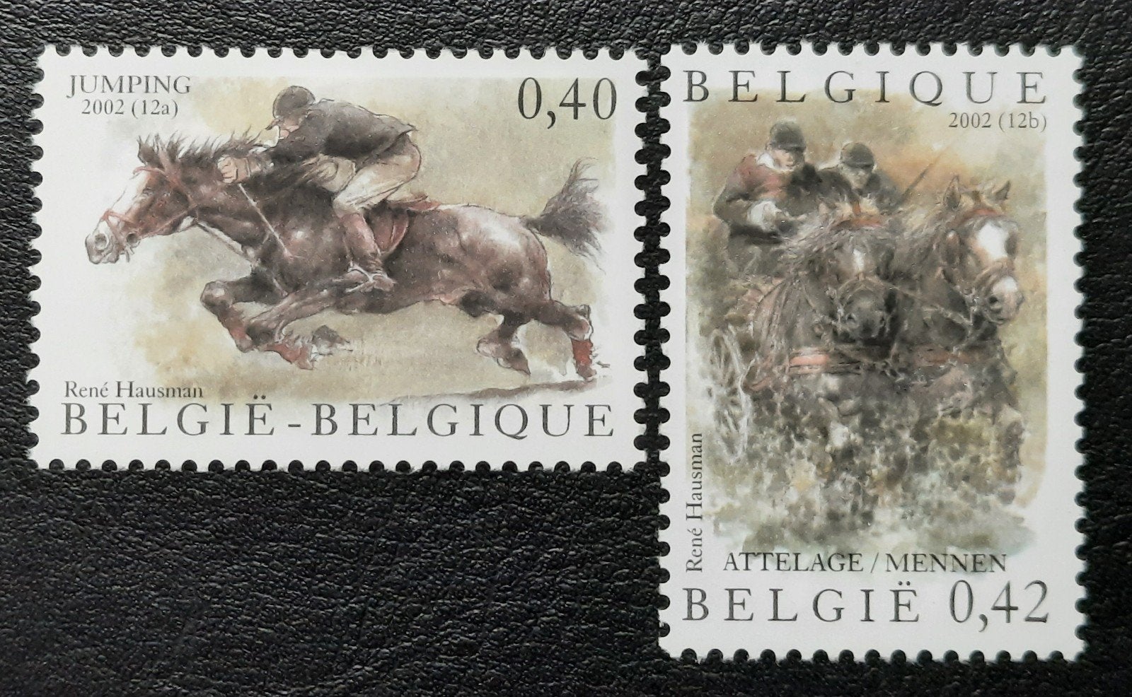 Belgique : COB 3084/85 ** Chevaux 2002., Sans timbre, Neuf, Enlèvement ou Envoi, Non oblitéré
