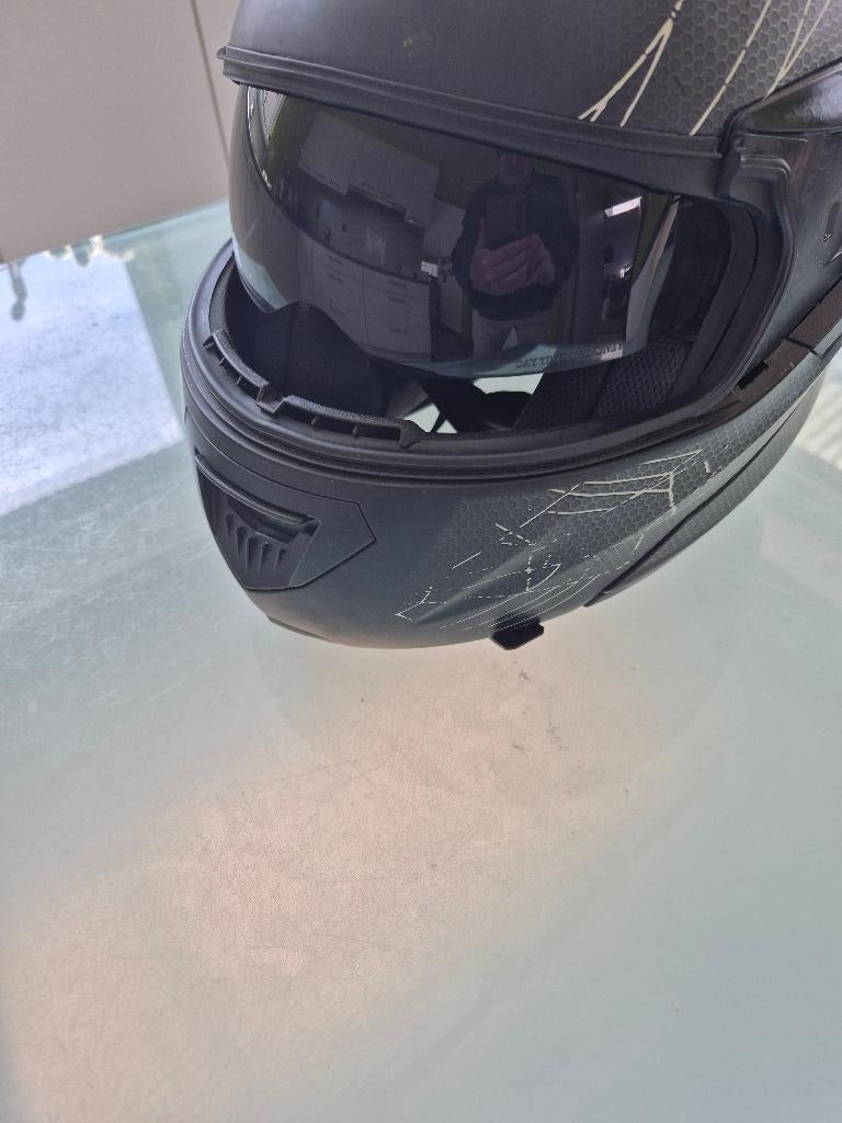 helm met zonnebril, Fietsen en Brommers, Ophalen of Verzenden