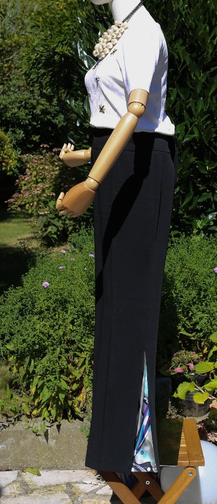 Splendide pantalon noir et multicolore T40, Vêtements | Femmes, Culottes & Pantalons, Comme neuf, Taille 38/40 (M), Noir, Enlèvement ou Envoi