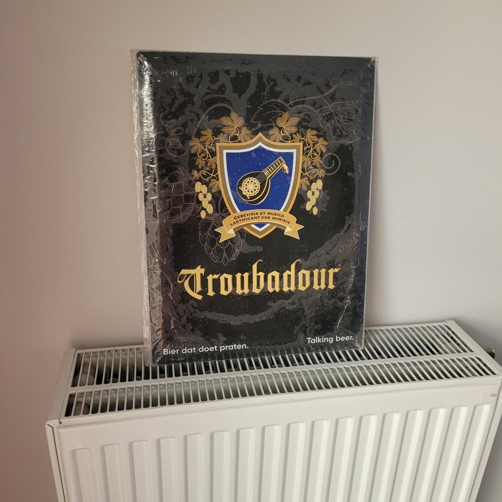 Troubadour metalen plaat, Verzamelen, Ophalen of Verzenden