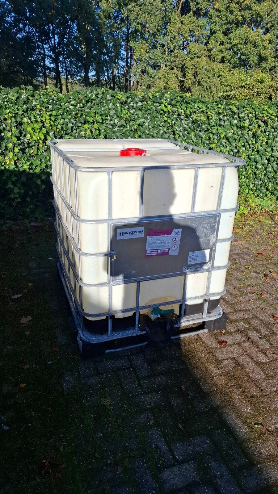 IBC 1000 liter satern voor vloeistoffen, diesel enz, Ophalen, Gebruikt