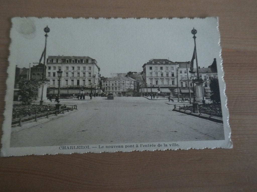 charleroi le nouveau pont à l'entrée de la ville, Envoi, Non affranchie, Hainaut