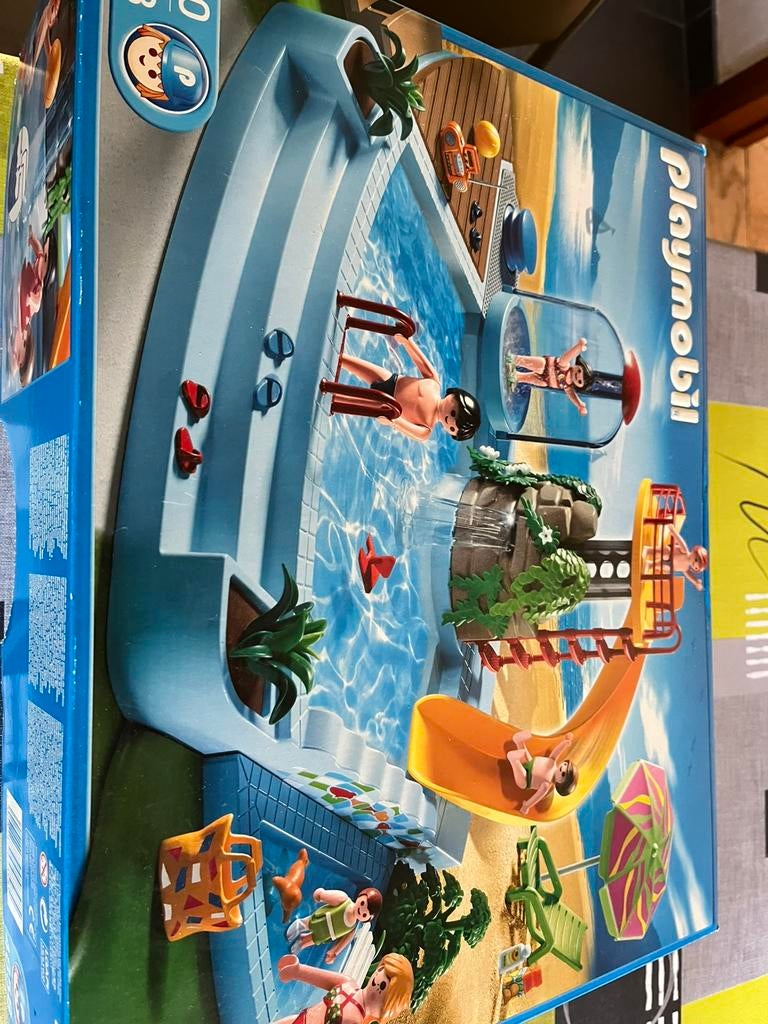 Playmolil zwembad met glijbaan, Ophalen, Gebruikt