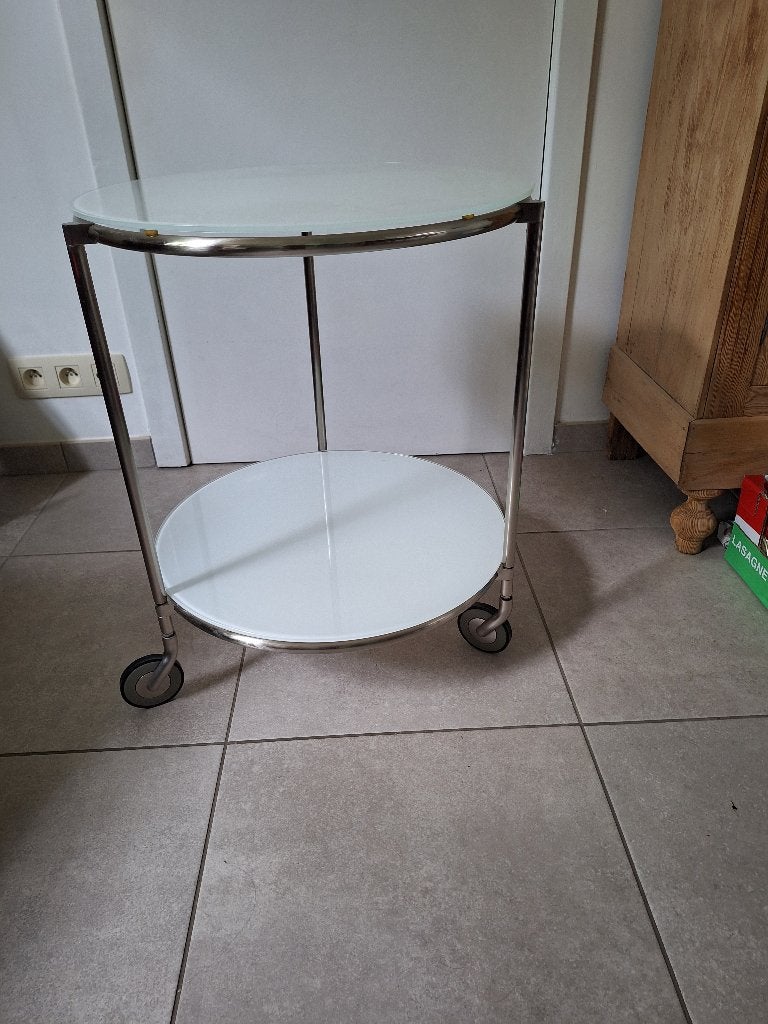 Design bijzettafel, Enlèvement, Comme neuf, Rond, Verre