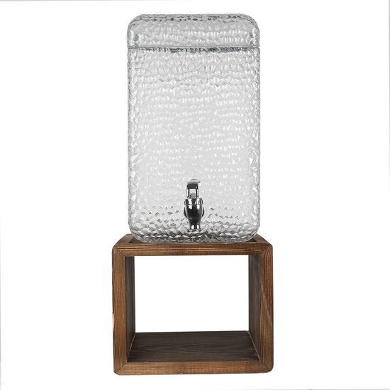 Carafe à eau carrée en verre Clayre & Eef, Enlèvement, Comme neuf, Verre