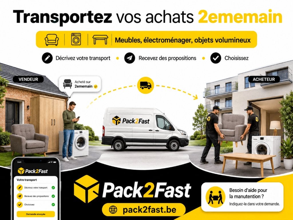 Besoin de transporter un meuble acheté sur 2ememain ?, Ophalen of Verzenden, Gebruikt