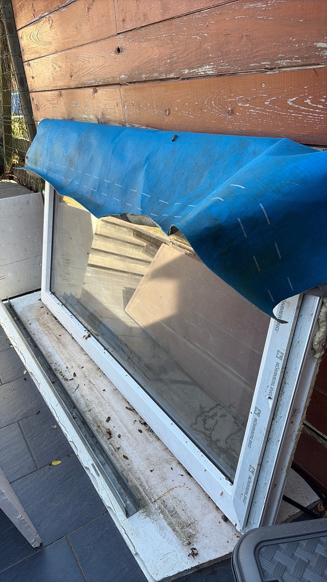 Porte fenetre kommerling, Bricolage & Construction, Double vitrage, 160 cm ou plus, Enlèvement, Utilisé