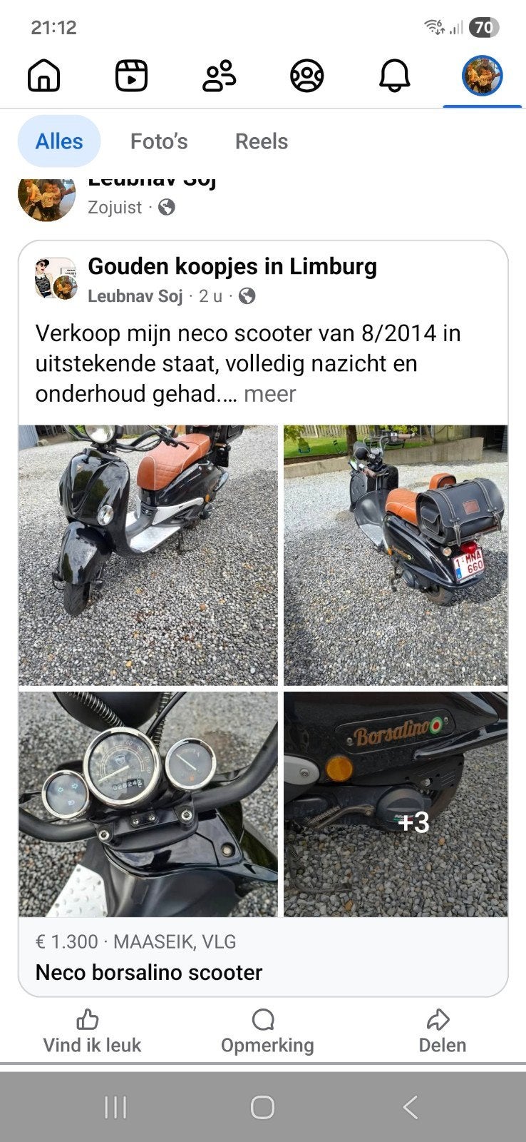 scooter Neco borsalino 125cc, Vélos & Vélomoteurs, Enlèvement